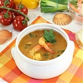 Буйабес (Марсельский рыбный суп с тушеными креветками)